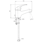 Umývadlová batéria na studenú vodu METALIA 55, chróm