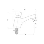 Umývadlový stojankový ventil 1/2", SOLID