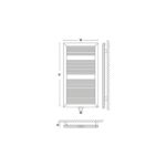 Dizajnový radiátor kúpeľňový ALLIUM ALL, 1000 x 550, 532W