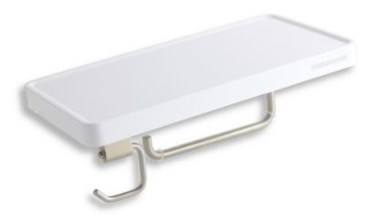 Polička s držiakom role papiera a háčikom