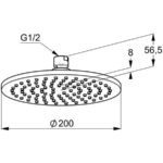 A-QA kovová tanierová hlavová sprcha