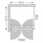 Bočná zástena k sprchovým dverám TCB 800/2000 S/ČS