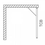 Bočná zástena k sprchovým dverám TCB 800/2000 S/ČS