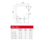 Sprchové dvere TZOL1 1000/2000 LH/ČS