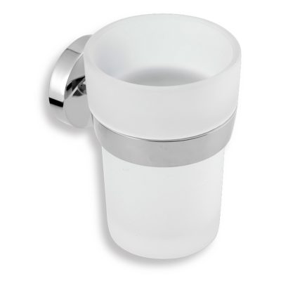 Držiak zubných kefiek a pasty METALIA 11, sklo, chróm