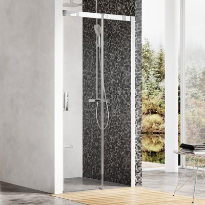 Sprchové dvere Matrix MSD2-120 ľavé lesklý hliník, 0WLG0C00Z1