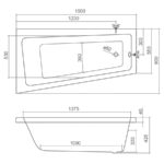 Vaňa EVA SIDE (P)- 1500×800