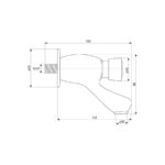 Umývadlový nástenný ventil 1/2", SOLID