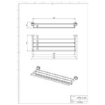 Držiak osušky 650 mm METALIA 11, chróm