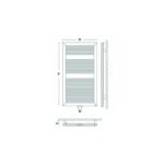 Dizajnový radiátor kúpeľňový ALLIUM ALL, 1500 x 550, 762W