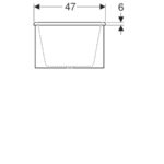 Asymetrická vaňa Geberit Bambini: B=47cm, Alpská biela