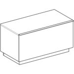 Bočná skrinka Geberit iCon so zásuvkou, stojaca na podlahe, Biela /vysoký lesk, 840090000