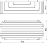 Polica veľká hlboká Drôtený program, chróm
