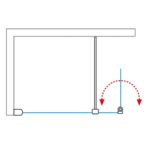 Bočná zástena k sprchovým dverám TCW1 800/2000 LH/ČS