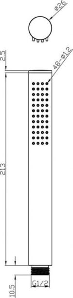 Chrome Ružica guľatá  - 1 funkcia