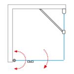 Sprchové dvere TZOL1 1100/2000 LH/ČS