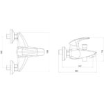 Vaňová batéria 100 mm METALIA 57, chróm
