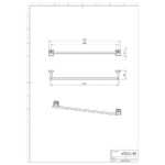 Držiak uterákov 650 mm METALIA 12, chróm