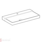 Umývadlo Geberit Xeno2: B=90cm, T=48cm, biela / KeraTect