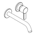 ZENTA podomietková umývadlová dvojotvorová nástenná jednopáková batéria