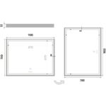 LED zrkadlo 900x700 senzor