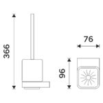 NIKAU WC kefa, biela/čierna