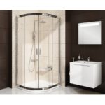 BLCP4-80 Sprchovací kút štvrťkruhový biely + grape