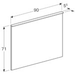 Osvetlené zrkadlo Geberit Xeno2 s priamym a nepriamym osvetlením: B=90cm, H=71cm