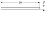 Osvetlené zrkadlo Geberit Xeno2 s priamym a nepriamym osvetlením: B=90cm, H=71cm
