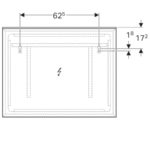 Osvetlené zrkadlo Geberit Xeno2 s priamym a nepriamym osvetlením: B=90cm, H=71cm
