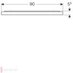 Osvetlené zrkadlo Geberit Xeno2 s priamym a nepriamym osvetlením: B=90cm, H=71cm
