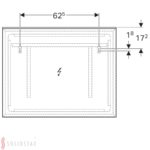 Osvetlené zrkadlo Geberit Xeno2 s priamym a nepriamym osvetlením: B=90cm, H=71cm