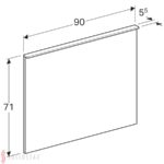 Osvetlené zrkadlo Geberit Xeno2 s priamym a nepriamym osvetlením: B=90cm, H=71cm