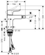 HG Metris páková bidetová batéria DN15