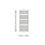 Kúpeľňový radiátor MARS AR1, 900 x 600, 546W
