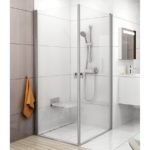 Sprchové dvere do kombinácie Ravak CHROME CRV1 -90, matný hliník/sklo Transparent