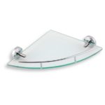 Rohová polička so zábradlím METALIA 11, chróm