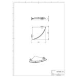 Rohová polička so zábradlím METALIA 11, chróm