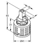 Kartuša 41 mm Klinik s keramickými doštičkami
