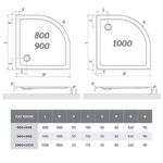 Sprchovacia vanička FLAT ROUND 900×900 mm, biela