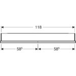 Zrkadlová skrinka Geberit ONE s výklenkom a ComfortLight, s dvoma dvierkam