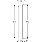 Zrkadlová skrinka Geberit ONE s výklenkom a ComfortLight, s jednými dvierkam