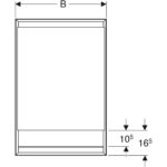Zrkadlová skrinka Geberit ONE s výklenkom a ComfortLight, s jednými dvierkam