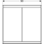 Zrkadlová skrinka Geberit ONE s ComfortLight a dvoma dvierkami