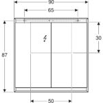 Zrkadlová skrinka Geberit ONE s ComfortLight a dvoma dverami