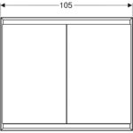 Zrkadlová skrinka Geberit ONE s ComfortLight a dvoma dvierkami