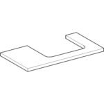 Umývadlová doska Geberit ONE, výrez vpravo, pre umývadlo na dosku,90cm,orech