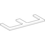 Umývadlová doska Geberit ONE, dvojitý výrez, pre umývadlo na dosku,120cm,3cm,47cm,biela