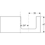 Umývadlová doska Geberit ONE, výrez vpravo, pre umývadlo na dosku,120cm,Dub