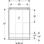 Zrkadlová skrinka Geberit ONE s výklenkom a ComfortLight, s jednými dvierkam
